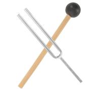 minkissy Multifunctional Stainless Steel Tuning Fork Set with Rubber Hammer Mallet 1 Guitar and Piano Tuning Fork Kit Reusable Instrument Tool for Home Music and Yoga Therapy