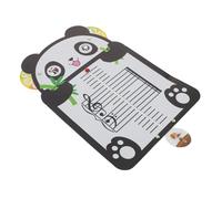 minkissy Music Notation Card with Cute Panda Design for Piano Beginners Portable Music Staff Whiteboard Rhythm Training Flashcards for Home School Classroom