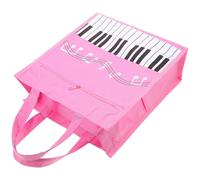 minkissy Music Sheet Holder Waterproof Large with Zipper, Portable Pink Keyboard Score Storage Bag for Guitar and Ukulele Notes, Multipurpose Travel Music Sheet Organizer