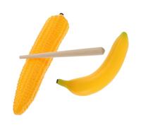 minkissy Musical Shaker Simulation Fruit Maracas Corn Banana for Educational Percussion Musical Instruments for Boys for Early Education and Playtime
