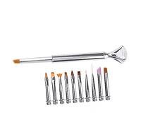 minkissy Nail Art Brush Nail Art Pen Set 10pcs with Replaceable Diamond Tips for Diy Manicure at Home and Salon
