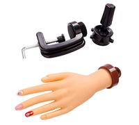 minkissy Nail Hand Model Mounting Bracket for Practice Flexible Fake Hand for Nail Art Training and Detailed Work Realistic