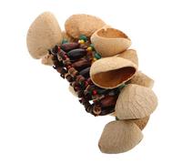 minkissy Natural Black Nut Shell Handbell Bracelet Portable Percussion Instrument for Women Musicians Stylish Tribal Style Wristband with Enhanced Sound Compact Seed Shaker for Dance Yoga