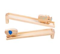 minkissy Natural Wooden Animal Inertia Educational Ramp for Early Development Interactive Learning Gift for Boys