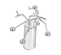 minkissy Newton's Cradle Physics Balance Balls Mini Horseback Riding Tumbler Ornament Rotating Pendulum Sculpture Educational Desktop Decoration for Science Home Office