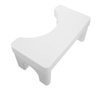 minkissy Non-Slip Bathroom Squatting Footstool for Toilet, Thickened White Toilet Stool Step, Supports Proper Posture and Relieves Constipation, Suitable for Adults and Pregnant Women