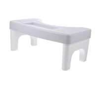 minkissy Non-slip Toilet Stool for Adults Bathroom Step Stool Grey Surface and White Legs, Anti-skid Footrest for Healthy Squatting Posture and Constipation Relief, Home Bathroom Footstool for Pooping
