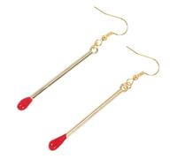 minkissy Novelty Matchstick Earrings for Women Vintage Ear Dangler Charms Accessories Stylish Ladies