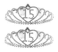 minkissy Number Crown Rhinestone Tiara Birthday Party Accessory Fashion Jewelry Headdress Crystal Photo Props