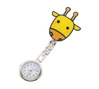 minkissy Nurse Accessories Nurse Women Doctor Watch Pocket Watch Hanging Deer Shape Cartoon Safe Materials Clip-Design for Convenience Quartz Movement for Precision