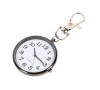minkissy Nurse Watch with Key Buckle Design Black Zinc Alloy Large Dial Pocket Watch Easy Viewing for Occasions Suitable for Nursing Students and Elderly