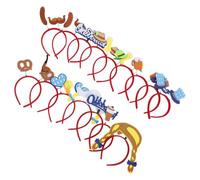 minkissy Oktoberfest Party Headband Set 16pcs Photo Props Felt Plastic Hairband Funny Accessory for Women Girls