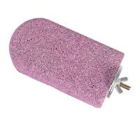 minkissy Parrot Perch Stand Bird Cage Accessory Grinding Molar Stone Chew for Parakeets Cockatiels Budgie Purple Chew Platform