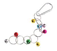 minkissy Parrot Sturdy Bird Swing Small Colorful Hanging Bell with Color and Metal Buckle, Stainless Steel Anti-skid Grip Not Easy to Break for Random Suitable Cage and Garden Use