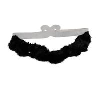 minkissy Party Beard Headband Oriental Costume Hat for Photo Booth | Black PP Cotton, Lightweight Adjustable Fit, Realistic Beard, Themed Masquerade and Photo Studio Use