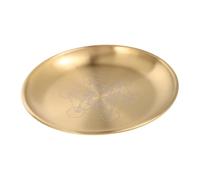 minkissy Pentagram Altar Plate Stainless Steel Ritual Tray Candle Holder Decorative Tray for Tarot Astrology Spiritual Practices Metal Home Decor