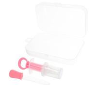 minkissy Pet Medication Dispenser for Dogs and Cats with Pink ABS Press-Type Design, Easy to Use Feeding Tool, Suitable for Accurate Animal Medicine Administration and Feeding