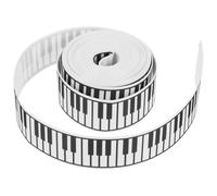 minkissy Piano Music Note Satin Ribbon 2.5cm Wide Black and White Polyester Ribbon for Wrapping, Party Decorations, Valentine’s Day, Graduation, and Christmas Craft Bows