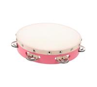 minkissy Pink Percussion Tambourine for Handheld Musical Instrument for Dance Performance Diameter Durable Design for Musical Exploration and Rhythm Development