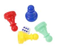 minkissy Plastic Chess Pieces Set Pawns Board Game Tokens for Adults Family Gatherings Team Building Tabletop Markers with Vibrant Colors and Unique Designs