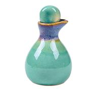 minkissy Porcelain Lotion Container Ceramics Essential Oil Pot Spa Essential Oil Dispenser Container Salon Supplies Handmade Tool (Blue) Ceramic Japanese Sauce Bottle