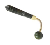 minkissy Portable Jade Massage Hammer with Flexible Spring Mechanism for Precise Acupoint Muscle Scraping Handheld Manual Back and Shoulder Massager Lightweight Tool for Office Workers and