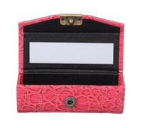 minkissy Portable Lipstick Case with Mirror for Travel, Small Lip Balm Holder Prevents Cracking and Deformation, Stylish Cosmetic Storage Box for Handbag or Purse, Compact Size