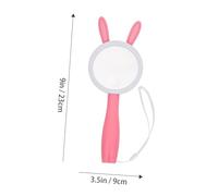 minkissy Portable Magnifying Glass Handheld Cartoon Animal Design Comfortable Ergonomic Handle Educational Teaching Tool for Outdoor Exploration and Science Experiments Pink