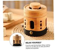 minkissy Portable Smokeless Bamboo Moxibustion Box for Relief and Circulation Improvement Stylish Moxa Cone Burner Holder for Abdomen Waist Suitable for Elderly and Sub Healthy Users