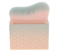 minkissy Portable Wave-shaped Self Tanning Brush Makeup Applicator for Body Face Convenient Protective Lid for Quick Application and Blending
