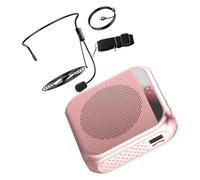 minkissy Portable Wireless Microphone and Speaker Voice Amplifier for Teachers and Tour Guides, Plastic Material with Rechargeable Battery, for Teaching and Tour Guiding