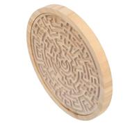 minkissy Portable Wooden Labyrinth Board Game for Round Maze Puzzle for Early Education Bead Maze for Critical Thinking and Group Play Travel Friendly Activity for Preschoolers