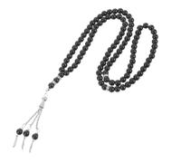 minkissy Praying Beads String Worship Rosary Bracelet Black Prayer Beads Pilgrimage Religious Worship Supply Tassel for Meditation and Spiritual Practice