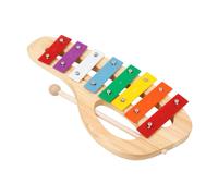 minkissy Premium Colorful Wooden Eight Tone Percussion Piano for Early Music Education with Tapping Stick Stimulates Visual Development and Musical Interest Portable Handheld Gift