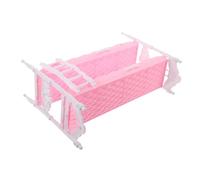 minkissy Princess Doll Bunk Bed Toy for Girls 30cm Mini Dollhouse Furniture Set Double Layer Bed Accessory for Pretend Play and Boys and Girls Room Decor