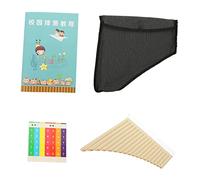minkissy Professional 18-pipe Pan Flute in C Key, Double Row Portable Panpipes for Beginners, Educational Folk Wind Instrument for School Music Learning and Performance