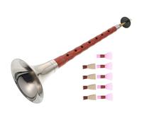 minkissy Professional A Key Red Sandalwood Suona Wind Instrument for Beginners Instrument Portable Sound Suitable for Teaching Stage Performance Gifts Random Color