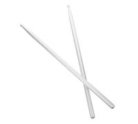 minkissy Professional Aluminum Alloy Drumsticks Weighted Practicing Percussion Instrument Accessory for Durable Reusable Use Silver Metal Drum Sticks with Balanced Gravity for Party