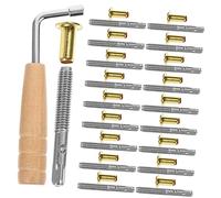 minkissy Professional Lyre Harp Tuning Pin Set Wrench and 19-note String Nails Metal Tuning Accessories for Lyre Harp Repair and Replacement