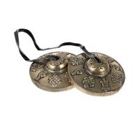 minkissy Pure Cymbals Chime Ring The Bell for Yoga Meditation Handmade Percussion Instrument Tibetan Cymbals for Relaxation
