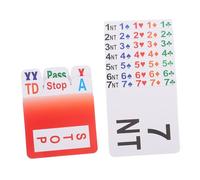 minkissy PVC Plastic Bridge Bidding Cards with Scoring Cards for Indoor Board Game Portable Reusable Bridge Game Supply with Clear Fonts Standard Design and Players
