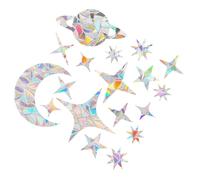 minkissy PVC Window Clings Anti-Collision Static Cling Sun Catcher with Lovely Prism Rainbow Shapes for Indoor Home Decoration and Bird Protection