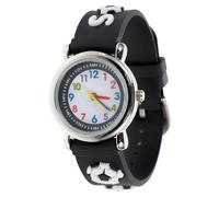 minkissy Quartz Watch Printed Numbers with 3D Football Pattern Boys and Girls on Rubber Strap and Easy to Adjust Design, Suitable for Most Occasions for Children