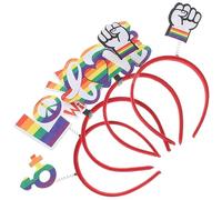 minkissy Rainbow Pilot Sunes Headband Pride Month Hair Hoops for Cosplay and Performance