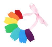 minkissy Rainbow Sunflower Headband Party Headdress Photo Prop Stylish Floral Hair Hoop for Carnival and Festival Accessories