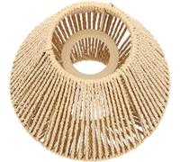 minkissy Rattan Woven Pendant Light Cover Hanging Lamp Shade Replacement Bulb Guard Lamp Cage for Chandelier 19.5 x 15cm