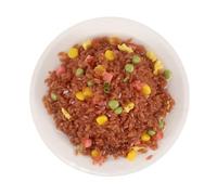 minkissy Realistic Artificial Fried Rice Model Full Bowl Food Prop for Kitchen Pretend Play Multifunctional Photography Display and Educational Use