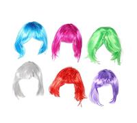 minkissy Realistic Bob Wig Set 6 Pieces Heat Resistant Women's Short Wigs for Party Cosplay Daily Wear