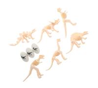 minkissy Realistic Dinosaur Skeleton Model with Bones and Dinosaur Eggs Educational Cake Decor