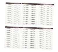 minkissy Realistic Eyebrow Stickers 6PCS Waterproof Imitation Eyebrow Stickers for Makeup Easy Application for Skin Types